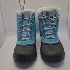 Columbia Youth Girls Blue Teal Rope Tow III Insulated Winter Snow Boots Size 6Y