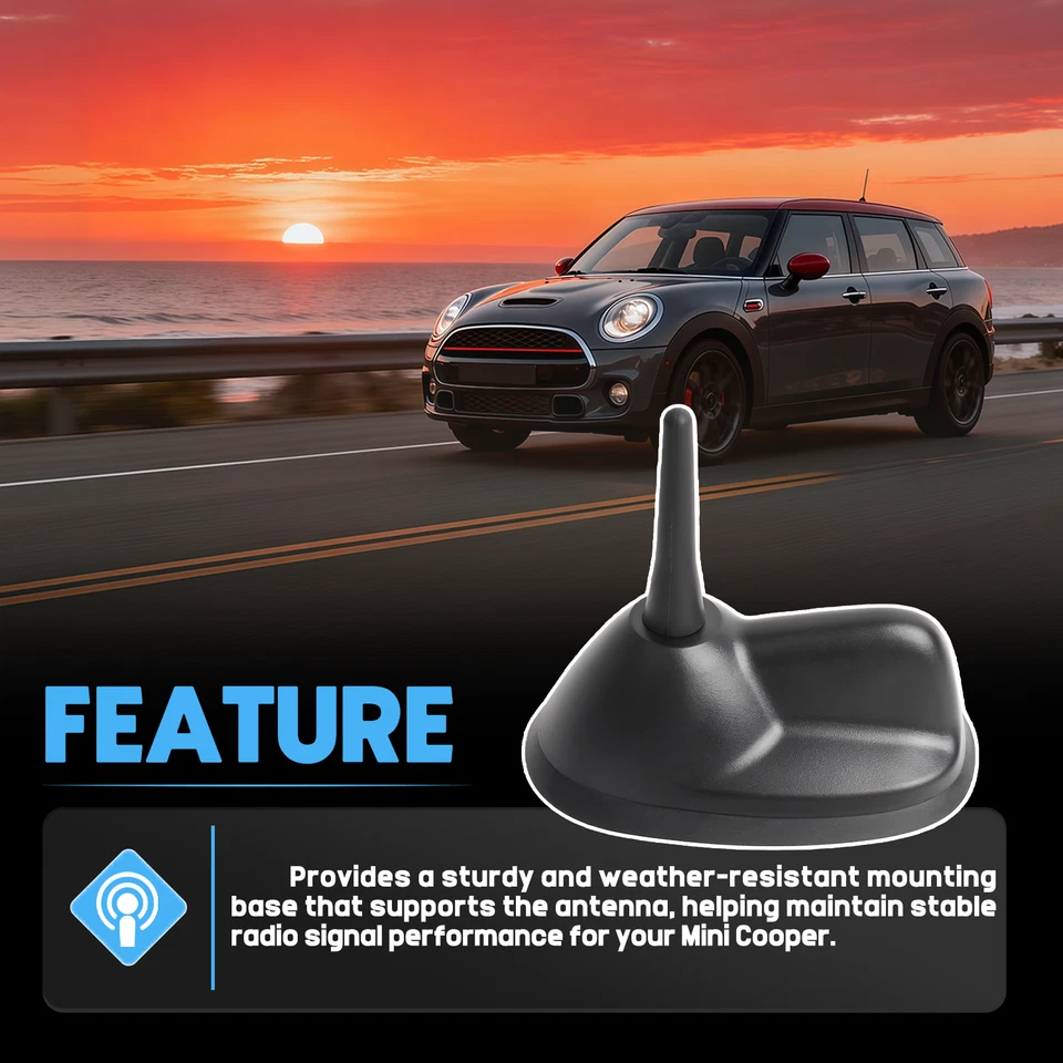 Base de montaje de antena de techo tipo grande BMW Mini Cooper Clubman S R55 R56 2007-2015 Foto 4 de 4