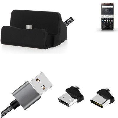 Docking Station für Blackberry KEYone Bronze Edition + USB-Typ C und Micro-USB-
