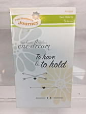 Fun Stampers Journey TWO HEARTS set of 5 stamps AT-0169 New great for weddings