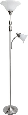 Elegant Designs LF2003-BSN 2 Light 13.25''L x 18''W x 71''H, Brushed Nickel 