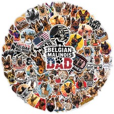 64pcs Belgian Malinois Stickers Waterproof Decals for Water Bottles Laptop 01