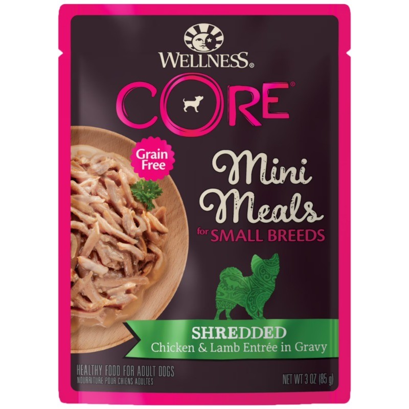 Wellness CORE Natural Grain Free Small Breed Mini Meals Wet Dog Food, Shredded 