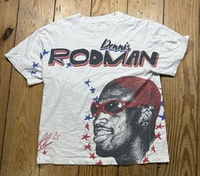 Dennis Rodman AOP T Shirt Small Bad As I Wanna Be Oversized NBA Tee Mens Large