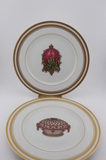 Set 4 piatti insalata decorativi Faberge Limoges Francia uova imperiali 7 7/8"
