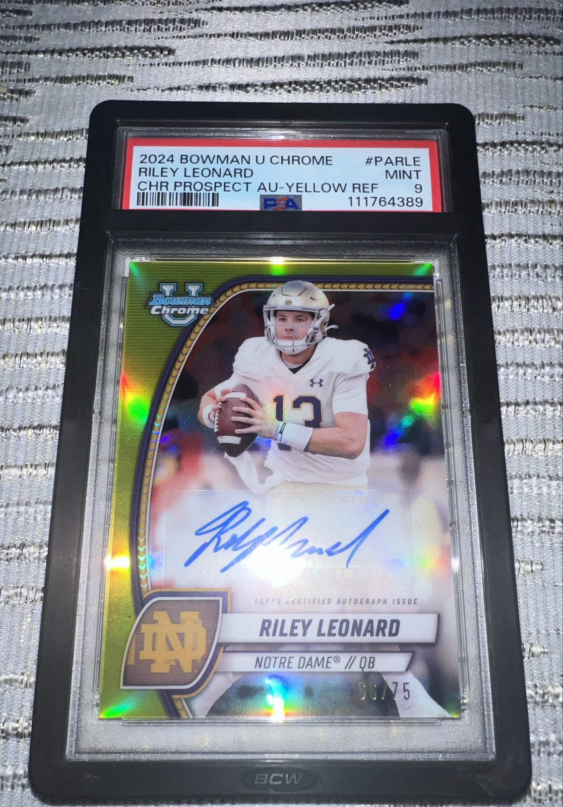 2024 Bowman University Chrome - Chrome Prospect Autographs Riley Leonard #PA-RLE