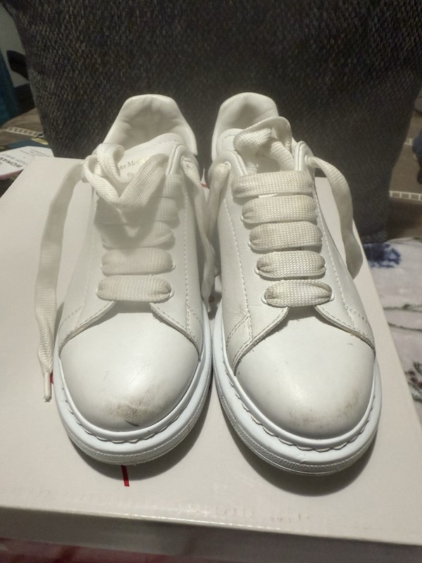 Alexander McQueen Shoes Boys 33 Oversized 587691 Leather Sneakers