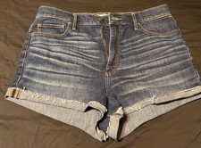 Abercrombie Fitch Women's Blue Denim Cut Off Shorts Sz 12 W31 5-Pocket
