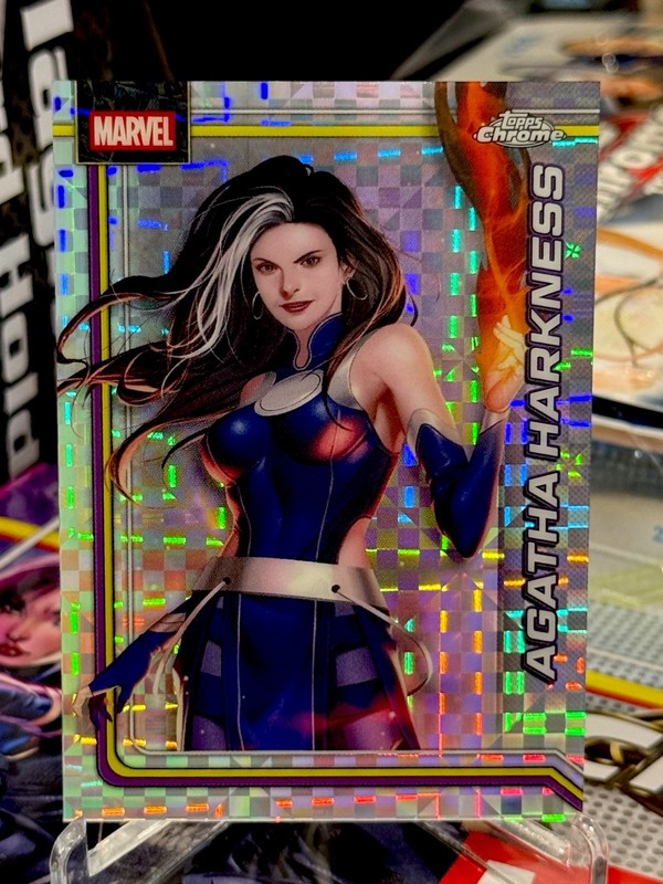 2026 Topps Chrome Marvel Agatha Harkness X-Fractor SP #003