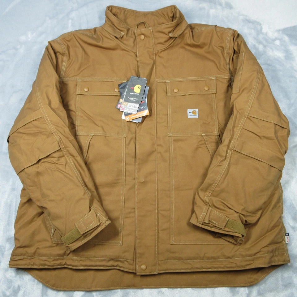 Carhartt FR Full Swing Quick Duck Coat Mens 3XL Brown NFPA 2112 102182-211 - Image 3 of 4