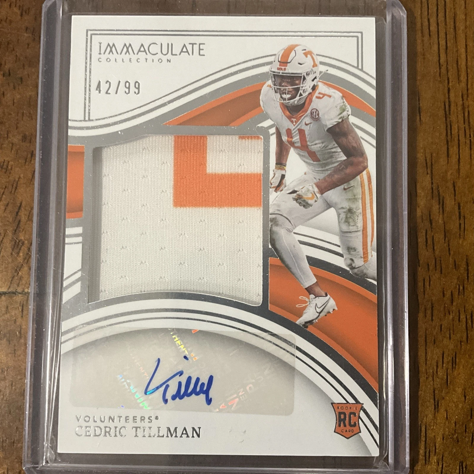 Cedric Tillman Panini Immaculate Collection Collegiate Rookie Patch Autographs #19 Base
