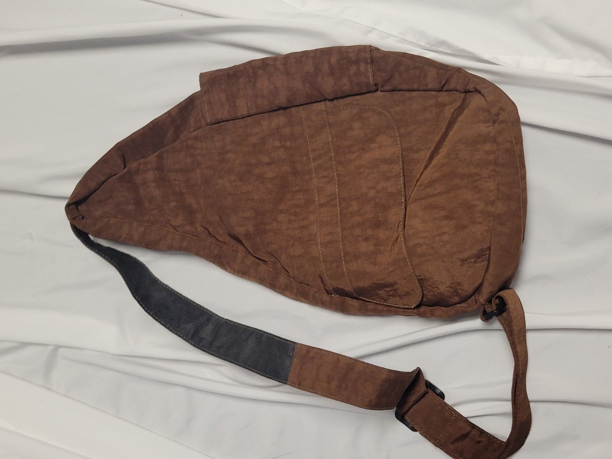 AmeriBag Healthy Back Bag Sling Backpack Crossbody Brown 