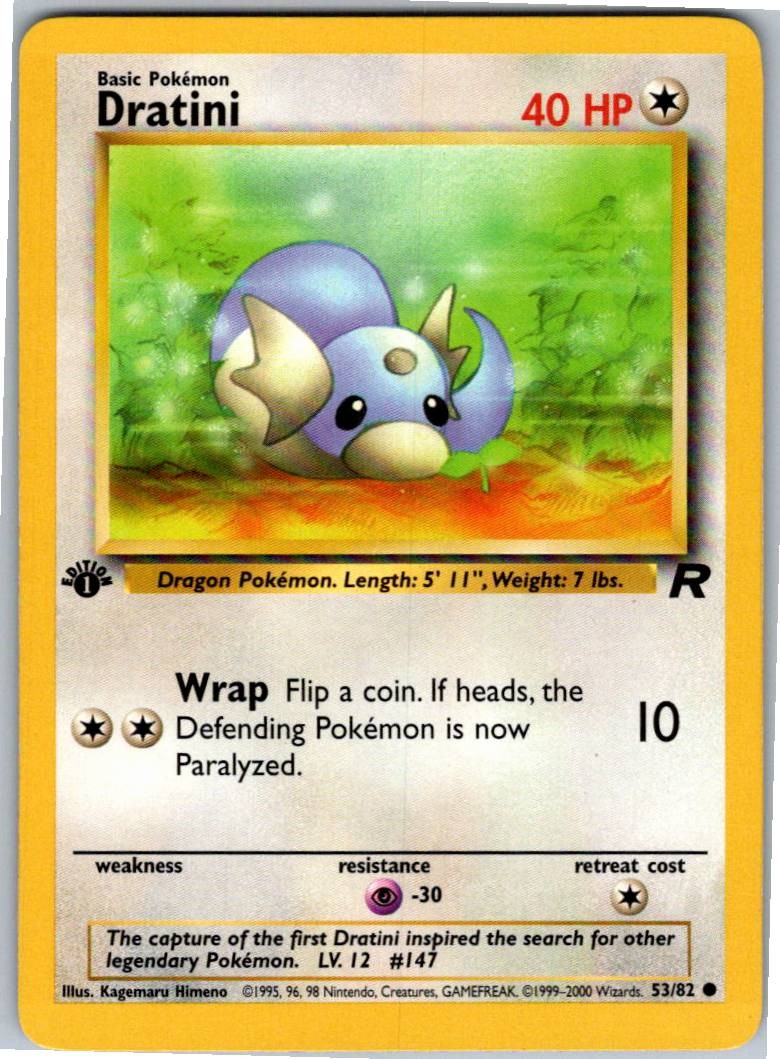 Dratini Common Team Rocket 53/82 NM 1st Edition