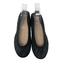Yosi Samra Samara Ballet Flats Girls 5 Black Leather Foldable Slip On Shoes