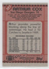 1990 Topps Blank Front Arthur Cox #397 0kb5