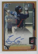 2015 Bowman Chrome Prospects Gold Refractor 27/50 Erik Gonzalez Auto 2x4