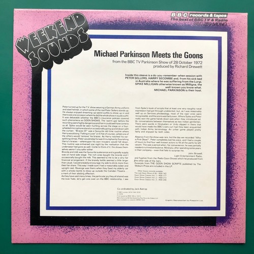 Michael Parkinson MEETS THE GOONS TV Comedy Show LP Secombe Sellers Milligan BBC - Picture 2 of 22
