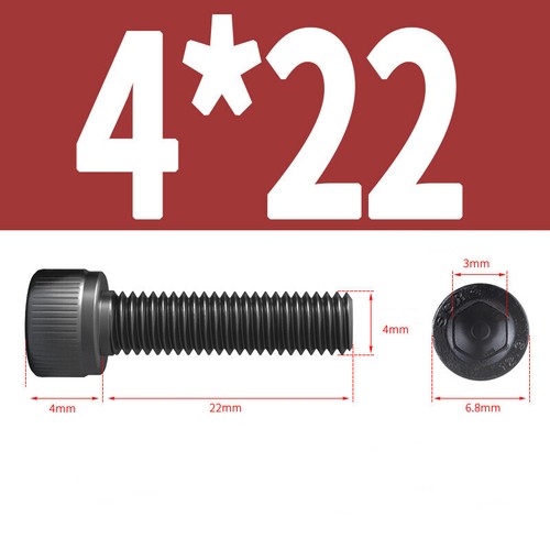 M2-M5 Socket Cap Head Screws High Tensile 12.9 Steel Black Hex Allen Key Bolts - Picture 59 of 79