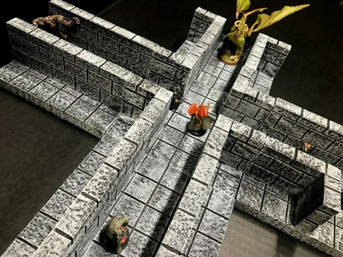 Dungeon Hallway Modular Wargame Terrain Scenery Dungeons & Dragons Pathfinder - 第 1/11 張圖片