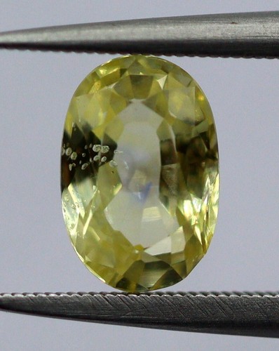 No Heat 1.32 Ct Certified 100% Natural Yellow Sapphire Eye Clean Gemstone Oval - Picture 3 of 10