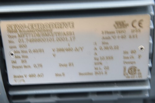 SEW-EURODRIVE MFT71D8/BMG/TF/ASB1 LOC4333 - Picture 2 of 7