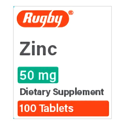 Major Rugby Zinc Gluconate 50 mg Strength Dietary Supplement  Tablet, 100 Count