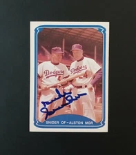 DUKE SNIDER Signed/Autographed 1987 TCMA Baseball's Greatest Teams Card DODGERS