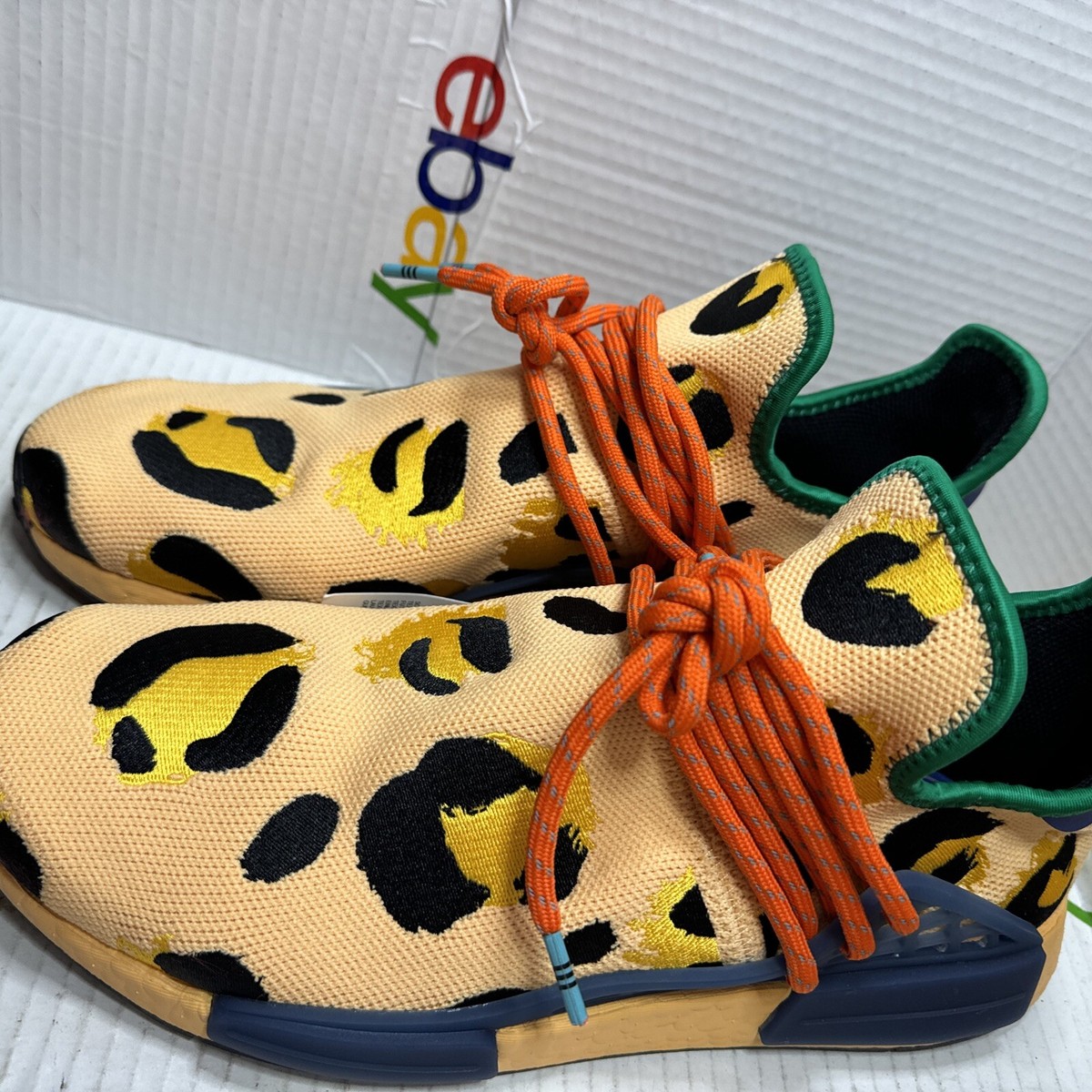 Adidas Pharrell x NMD Human Race Animal Print Pulse Amber Sz 10