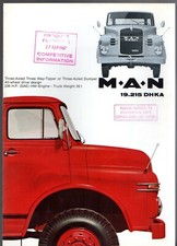 M.A.N. 19.215 DHKA Three Axle AWD Tipper & Dumper 1966-68 UK Foldout Brochure