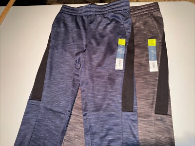 NWT Tek Gear Fleece Performance Pants, Size Small 8, Navy Gray Black
