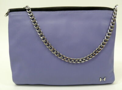 Halston Heritage Cross Body Leather Clutch Bag Lavender  display picture 3