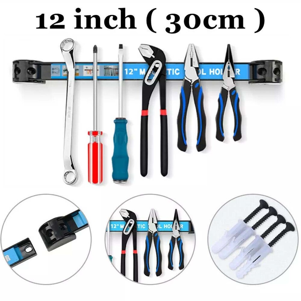 Tool Holder Bar Storage Rack Socket Wall Mounted Garage Tool