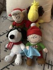 Peanut Charlie Brown, Snoopy  Friends Plushes Set Of 4 New Musical Not Working