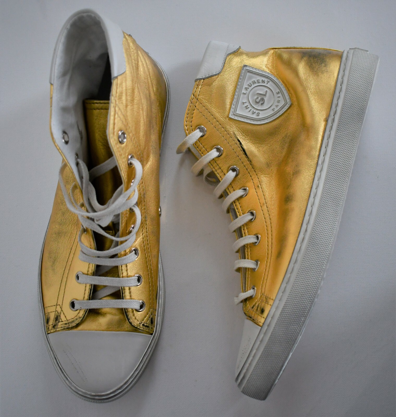 ?️SAINT LAURENT BEDFORD DISTRESSED G MID TOP Sneakers Uomo EUR 41 US 8