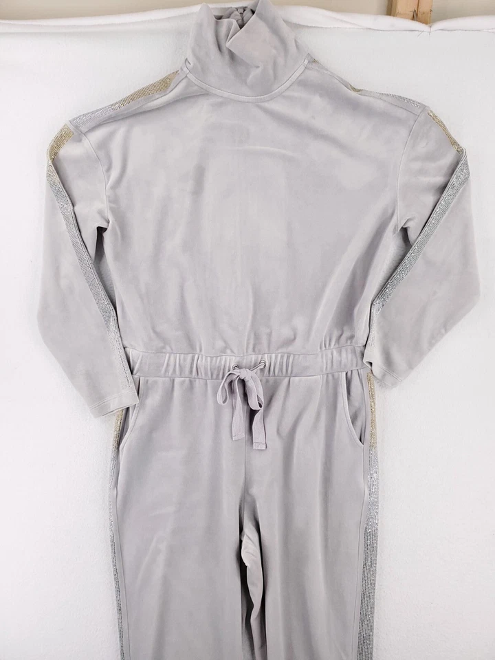 Juicy Couture Jumpsuit Womens Large Gray Velour 25th Limited Edition Bodysuit - Image 2 of 4