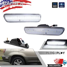 JDM Style Clear White LED Rear Bumper Side Marker Lights For 2001-05 Lexus IS300