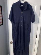 RARE Hot Cotton Long Dress Casual T-Shirt Dress, (Size:1X) QUALITY! Buttons!