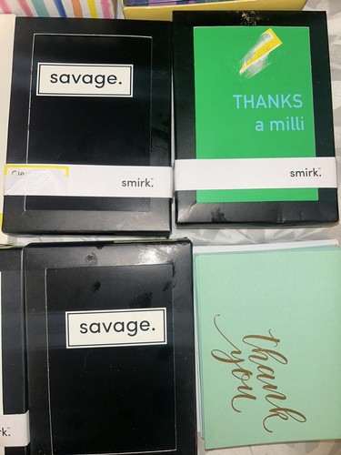 Thank You Cards Blank Bulk Note Cards With Envelopes Drinks Girl Savage - Picture 5 of 5