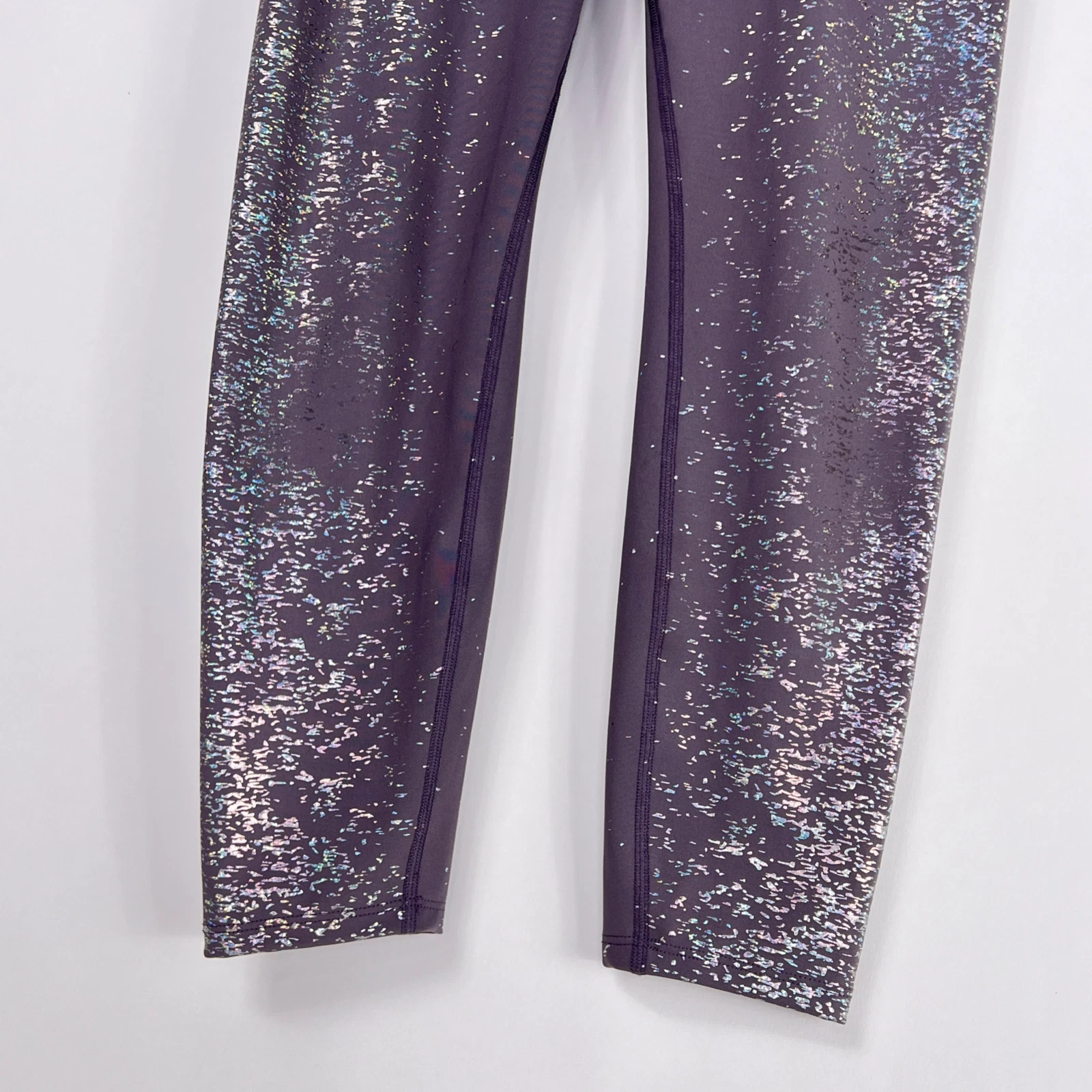 free-people-movement rainbow reflective active silver leggings
