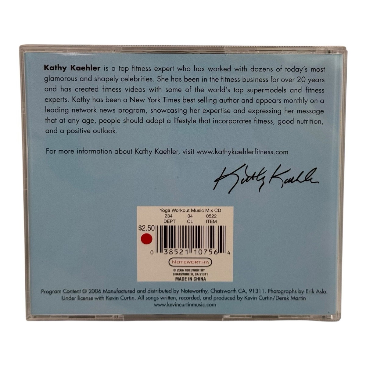 Kathy Kaehler Fitness: Yoga Workout Music Mix (2 CD Set, 2006
