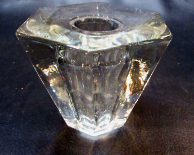 Vintage 2.5'' Tapered Hexagon Pyramid Clear Crystal Glass Unidentified Item