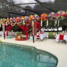 Wholesale Lot 5 PC Wedding Mehndi Event Decorative Party Parasol Indian Umbrella
