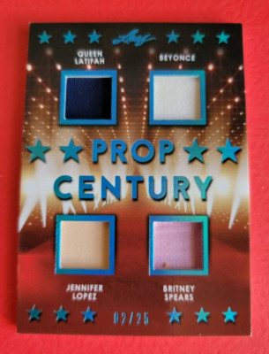 BEYONCE BRITNEY SPEARS JENNIFER LOPEZ WORN RELICS WARDROBE CARD #d QUEEN LATIFAH
