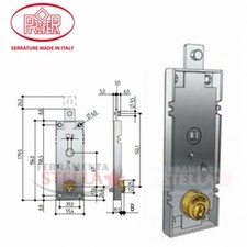 SERRATURA PREFER B551 PER PORTA BASCULANTE GARAGE BOX AUTO CILINDRO TONDO