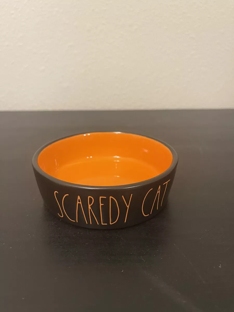 Rae Dunn SCAREDY CAT By Magenta Dog Cat Pet Bowl Small 5 Size
