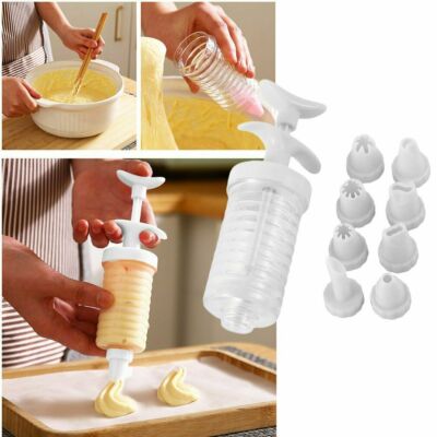 EINZELTASCHE 8 TÜLLEN SPRITZE DEKORATION CUPCAKE KUCHEN KEKSE KUCHENFORMEN SÜSSIGKEITEN
