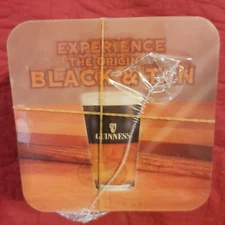 Guinness & Bass Ale Black & Tan HOLO Beer Coasters 1998: Sleeve of 100 - NOS
