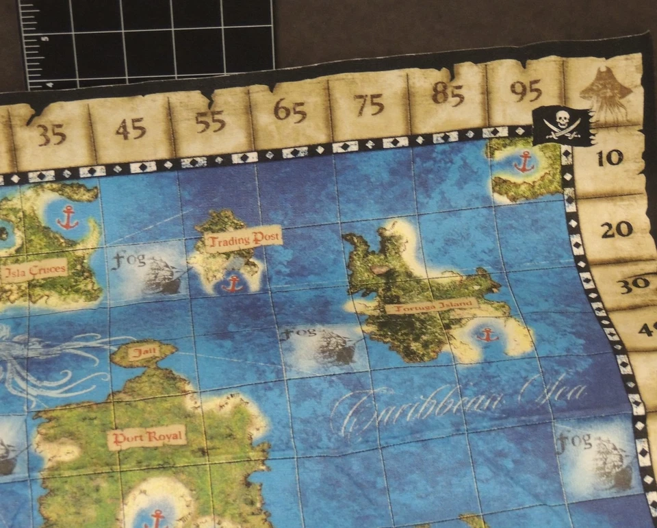 Pirates of the Caribbean DVD Treasure Hunt Game Cloth Map Replacement Part ART - Image 3 of 4
