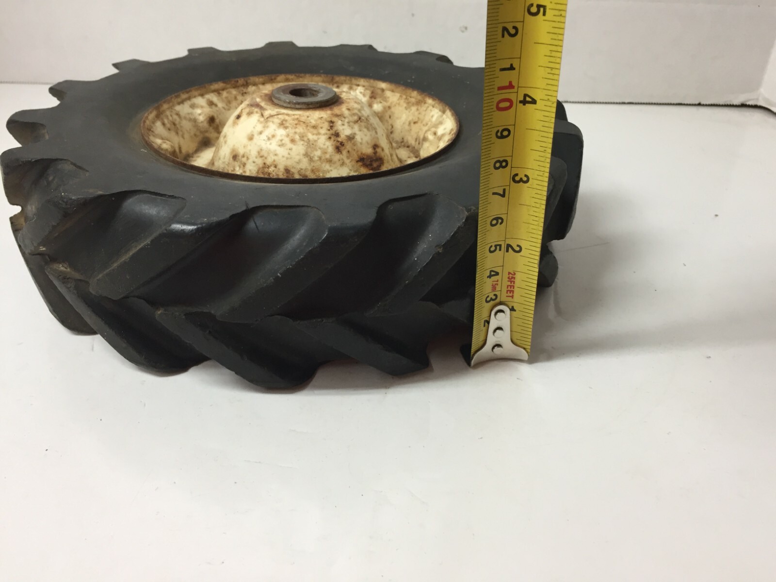 Vintage Farm Rear Pedal Tractor Tire Wheel Steel Rim 10 x 2.5" Thick