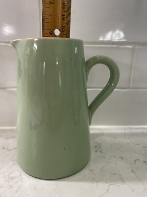 Vintage Lovatts Pottery Jug Denby Mint Green Stoneware 1 Pint Pitcher England